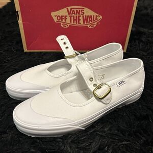 VANS Mary Jane white gold buckle shoes sneakers women’s 8.5 new